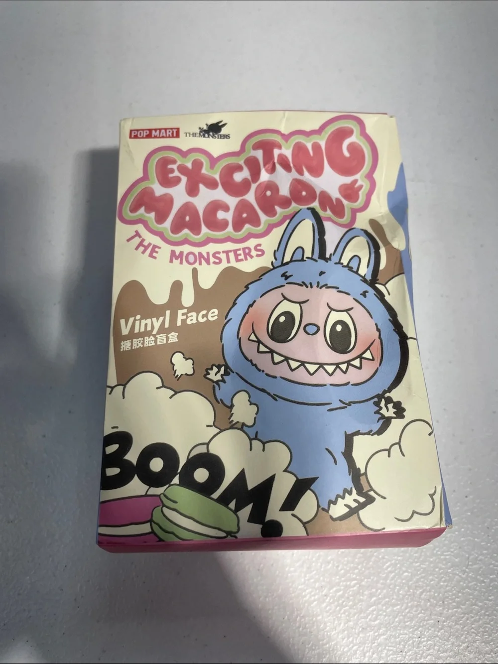 Pop Mart Exciting Macarons The Monsters Vinyl Figure - Pink & Blue